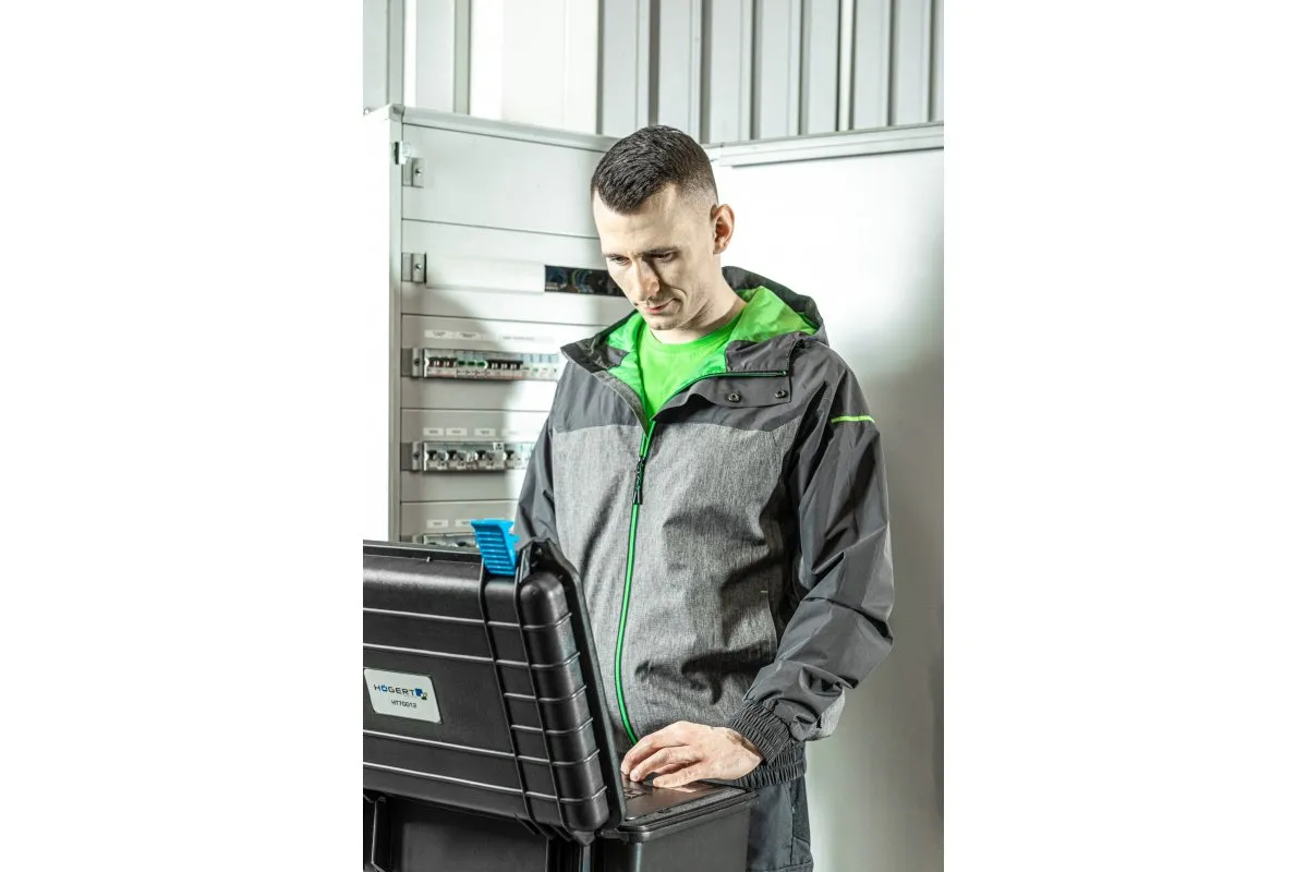 HEINER Chaquetón antilluvia gris oscuro/verde 2XL (56)