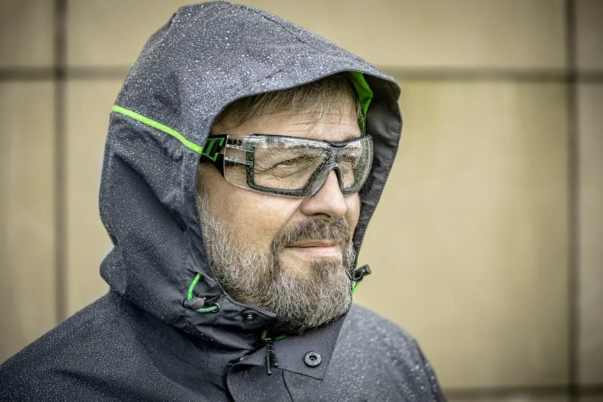 HEINER Chaquetón antilluvia gris oscuro/verde 2XL (56)