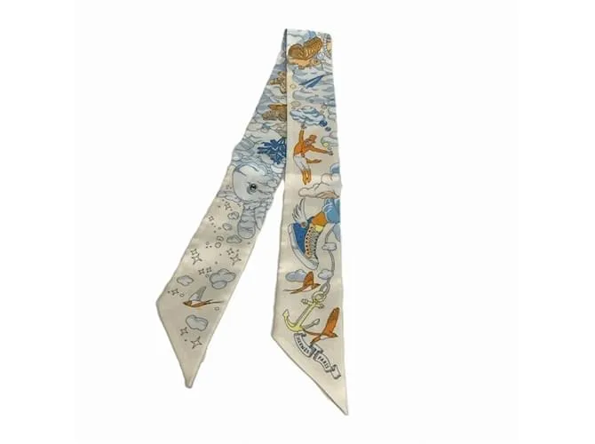 Hermès Twilly Mi Nube Bufanda Multicolor Crudo 