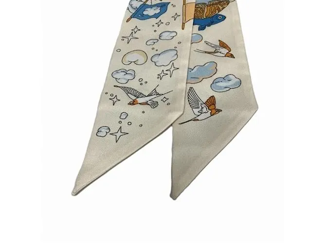 Hermès Twilly Mi Nube Bufanda Multicolor Crudo 