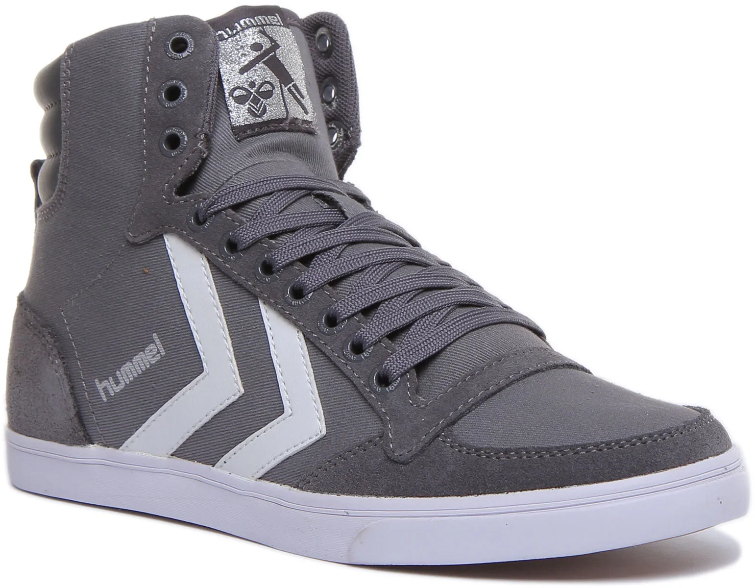 Hummel Slimmer Stadil Zapatillas de lona de ante con cordones para unisex en azul blanco