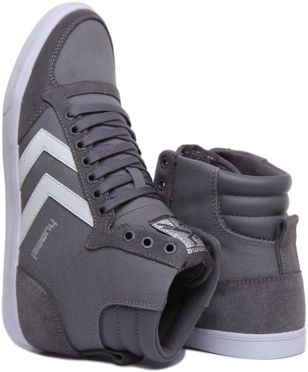 Hummel Slimmer Stadil Zapatillas de lona de ante con cordones para unisex en azul blanco