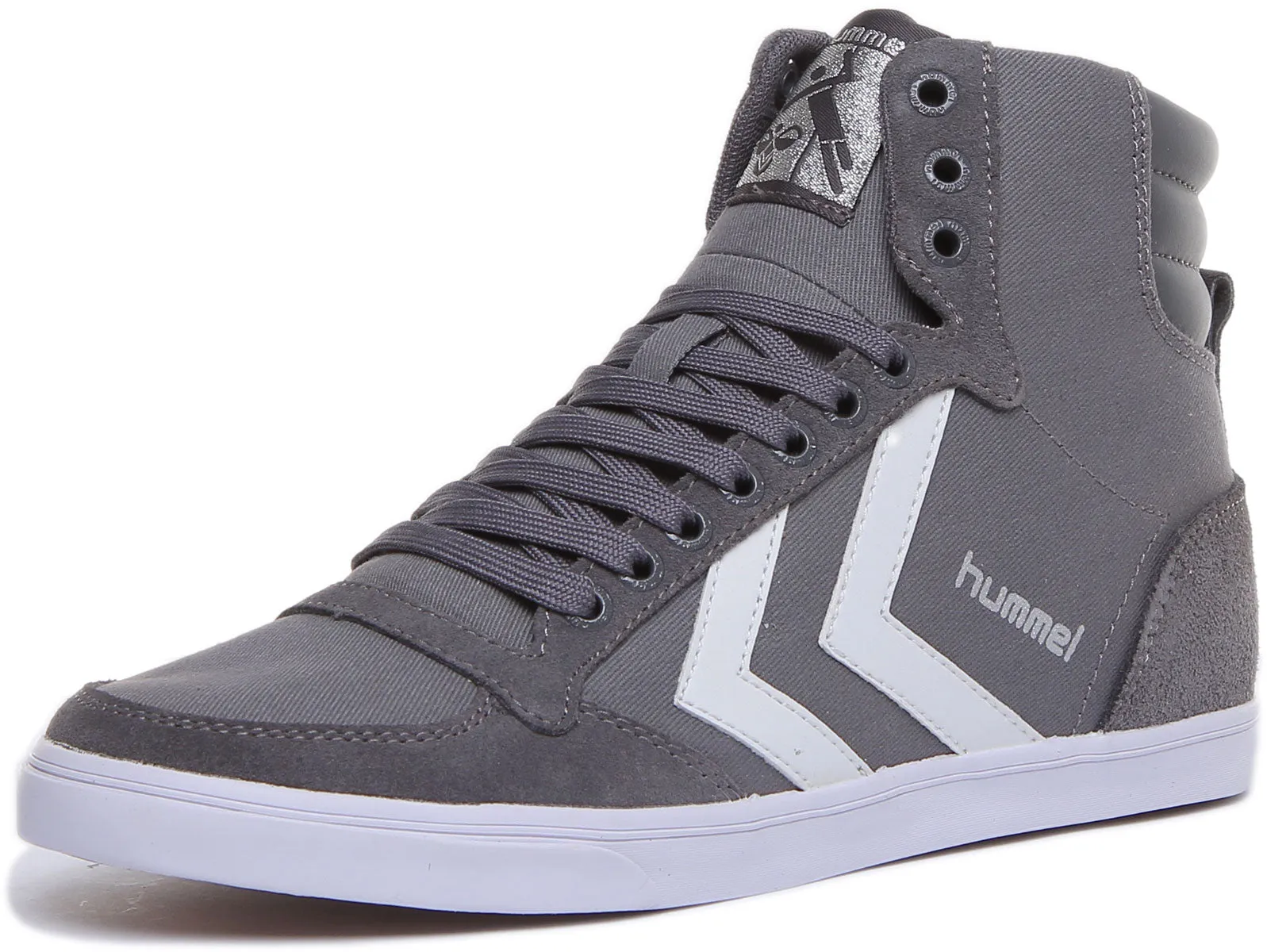 Hummel Slimmer Stadil Zapatillas de lona de ante con cordones para unisex en azul blanco