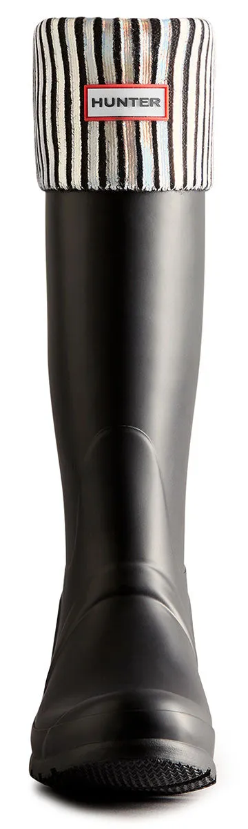 Hunter Original Calcetines para botas altas con manguito para mujer en negro dorado