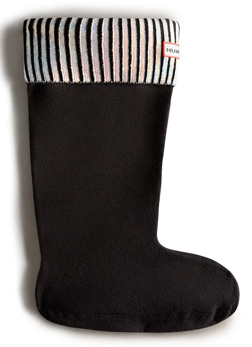 Hunter Original Calcetines para botas altas con manguito para mujer en negro dorado