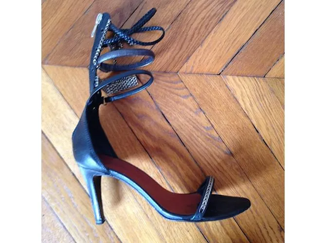 ISABEL MARANT Sandalias T.UE 37 Cuero Negro 