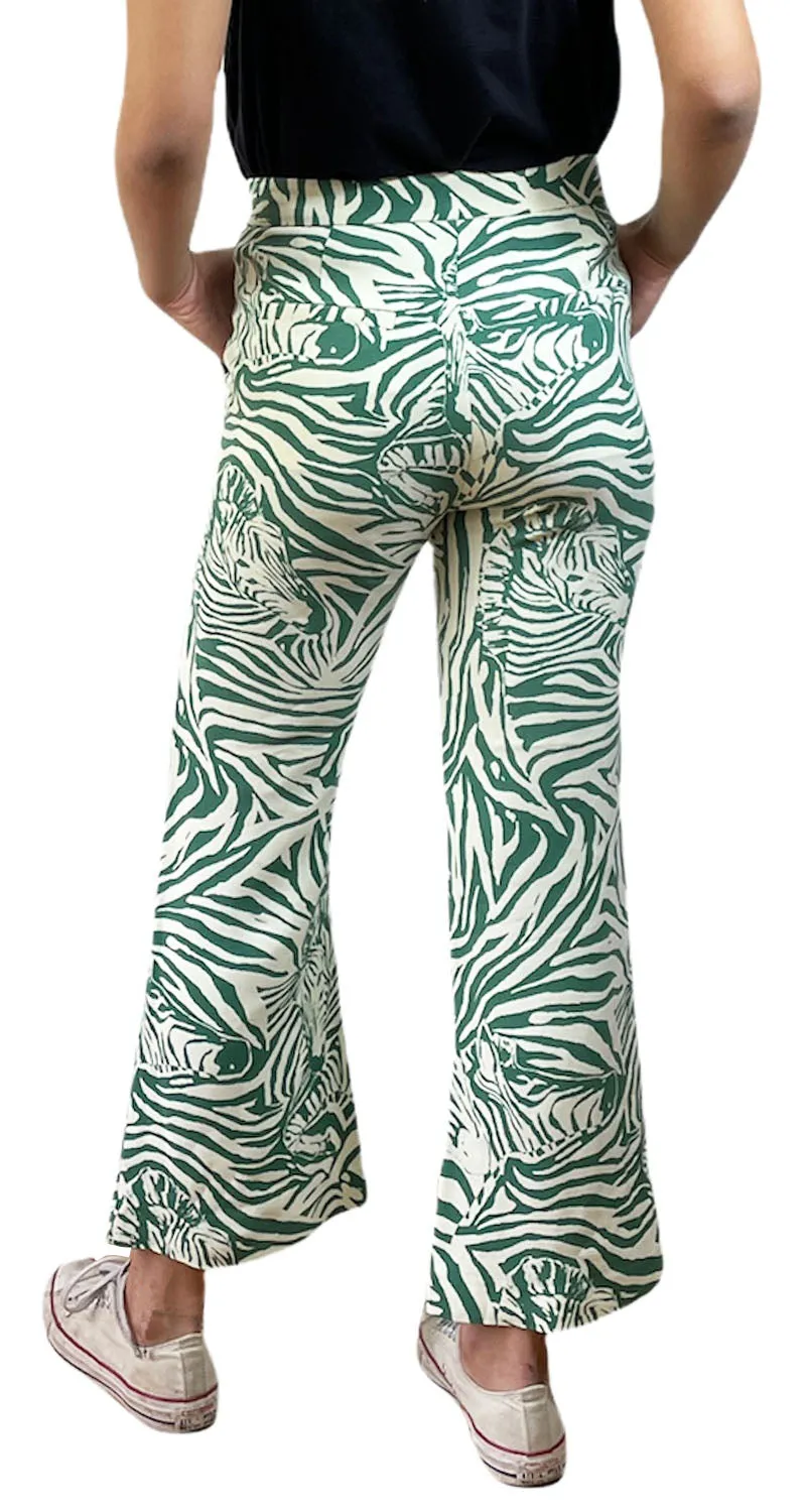 JAZMIN CHEBAR Pantalón Verde Hojas