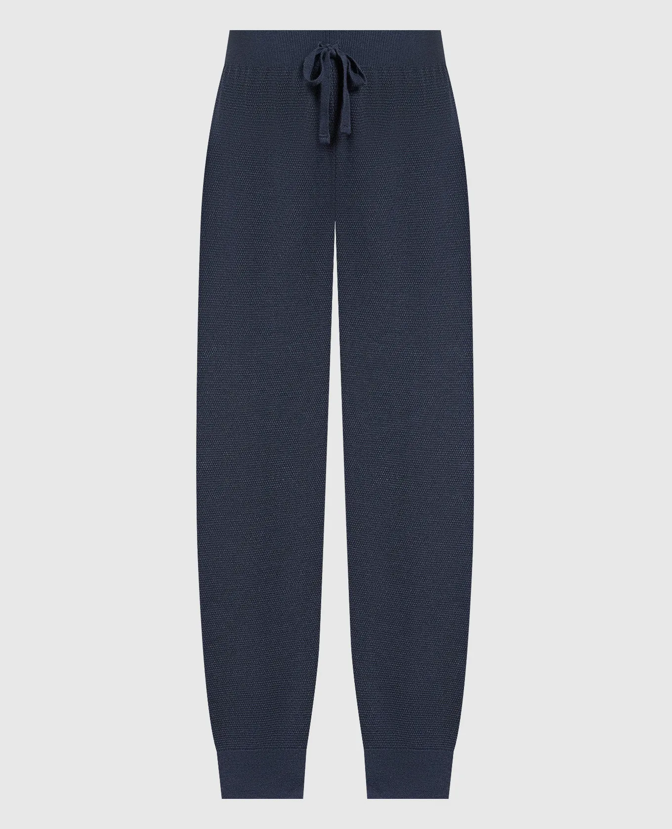 John Smedley Singular blue wool joggers