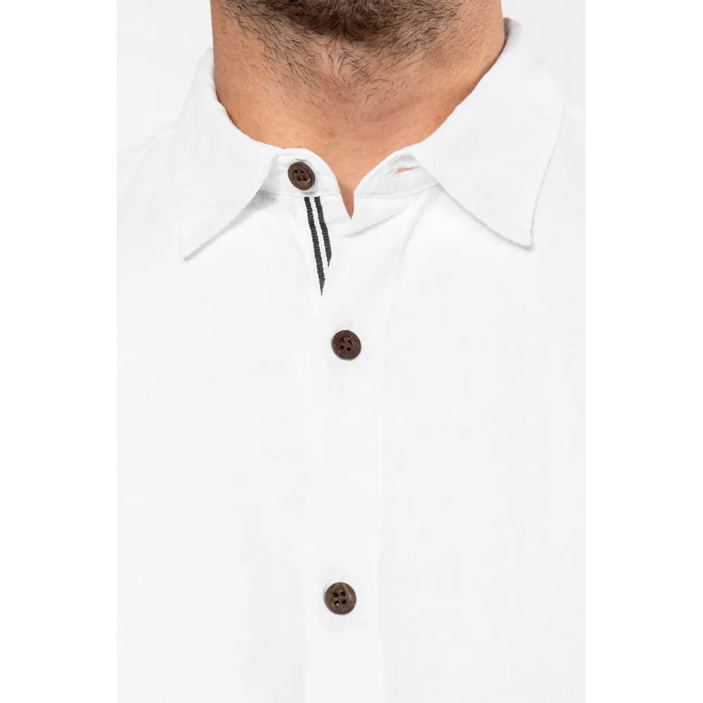 K588CAMISA DE LINO DE MANGA LARGA PARA HOMBRE