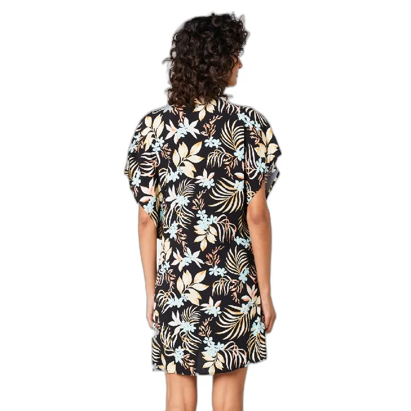KIMONO VESTIDO RIP CURL PARA MUJER SUN DANCE KIMONO REF01WSH BLACK NEGRO CON FLORES