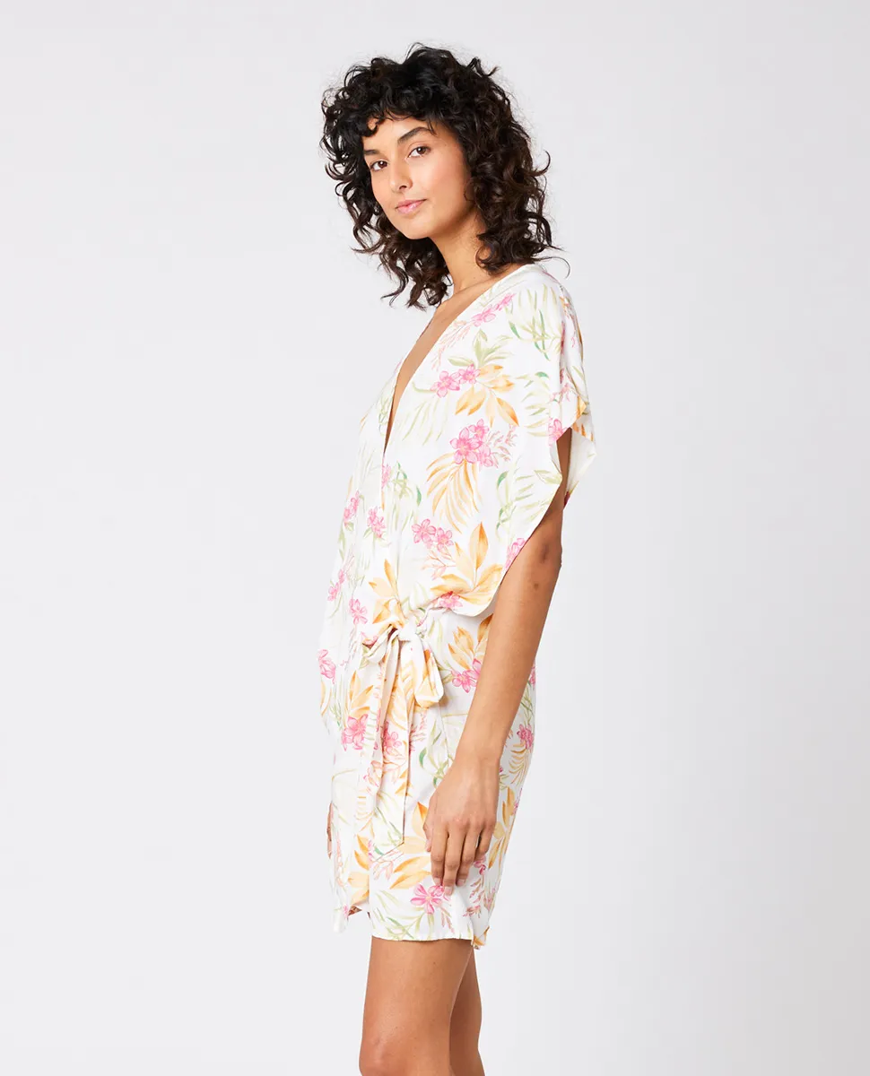 KIMONO VESTIDO RIP CURL PARA MUJER SUN DANCE KIMONO REF01WSH WHITEBLANCO CON FLORES