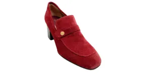 Laurence Dacade Wine Suede Tracy Loafer Pumps Roja 