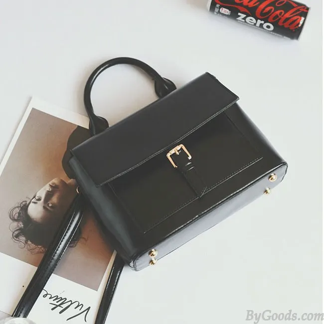 Leisure Single Buckle College Girl Handbag Shoulder Bag