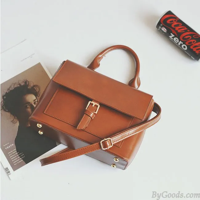 Leisure Single Buckle College Girl Handbag Shoulder Bag
