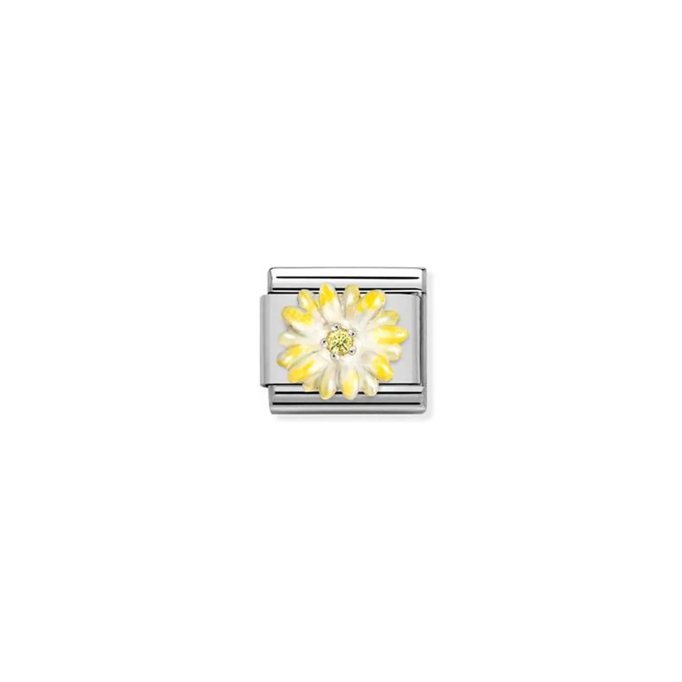 Link Nomination Acero y Plata Flor Amarilla 330321 04
