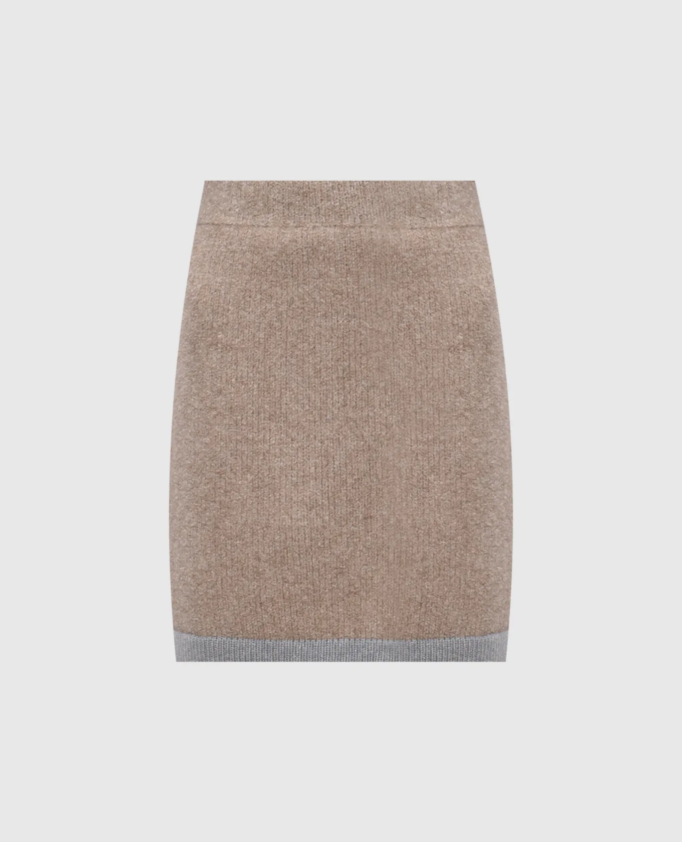 LISA YANG Li beige melange skirt with cashmere
