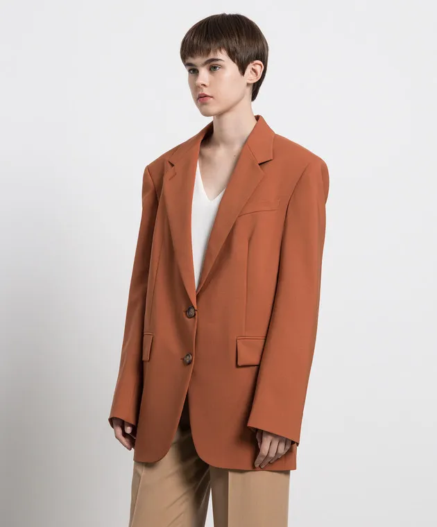 Max Mara Sportmax Nevis terracotta wool jacket