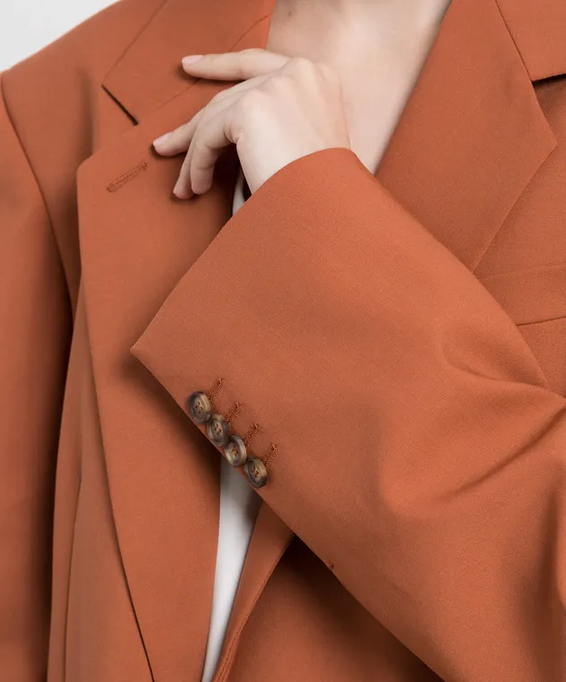 Max Mara Sportmax Nevis terracotta wool jacket