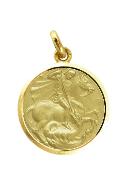 MEDALLA SAN JORGE DE CAPADOCIA EN ORO 18 KILATES 268_M114720L