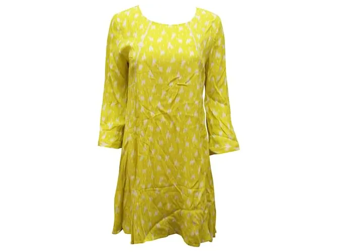 Minivestido evasé Stacy de Ba&sh en viscosa amarilla Amarillo 