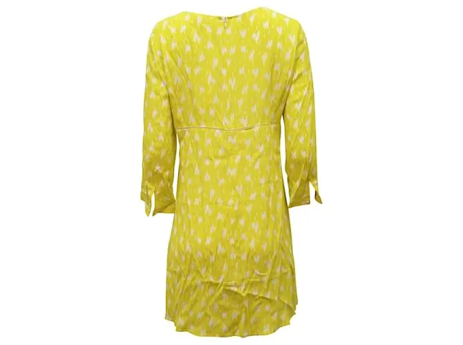 Minivestido evasé Stacy de Ba&sh en viscosa amarilla Amarillo 