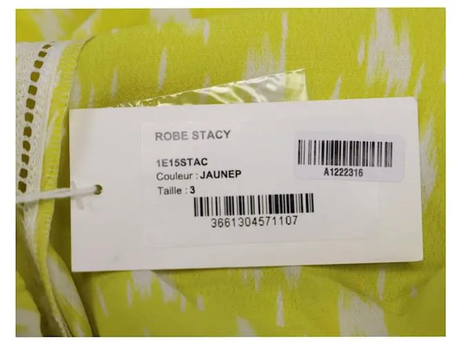 Minivestido evasé Stacy de Ba&sh en viscosa amarilla Amarillo 
