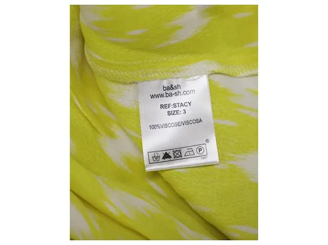Minivestido evasé Stacy de Ba&sh en viscosa amarilla Amarillo 