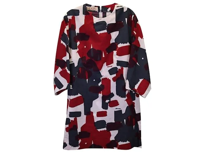 Minivestido Marni con estampado abstracto en poliéster multicolor 