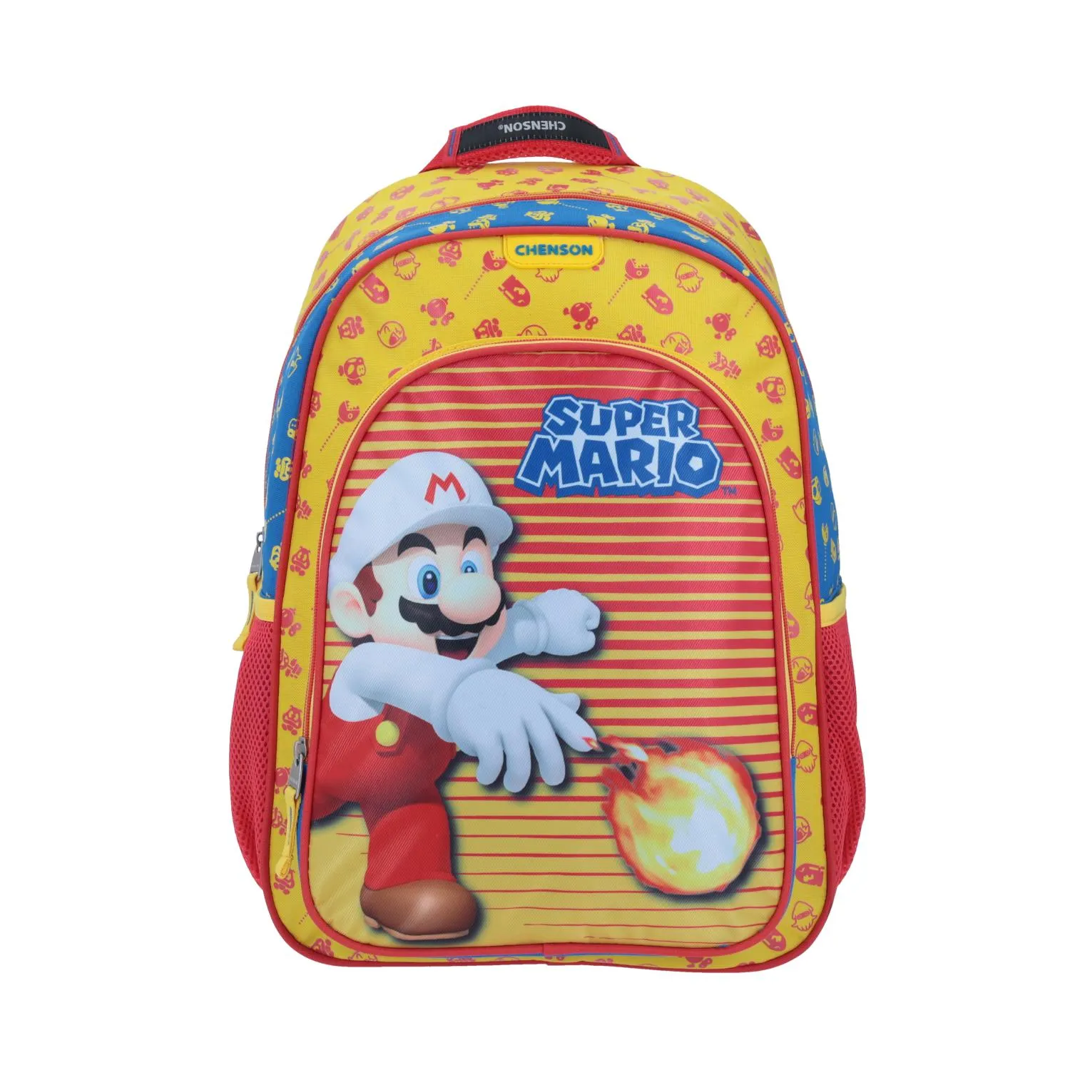 Mochila Mario Bross Fire Mario Amarilla Chenson