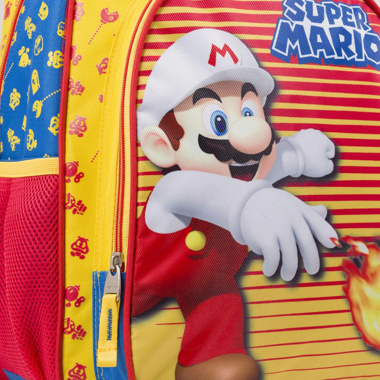Mochila Mario Bross Fire Mario Amarilla Chenson
