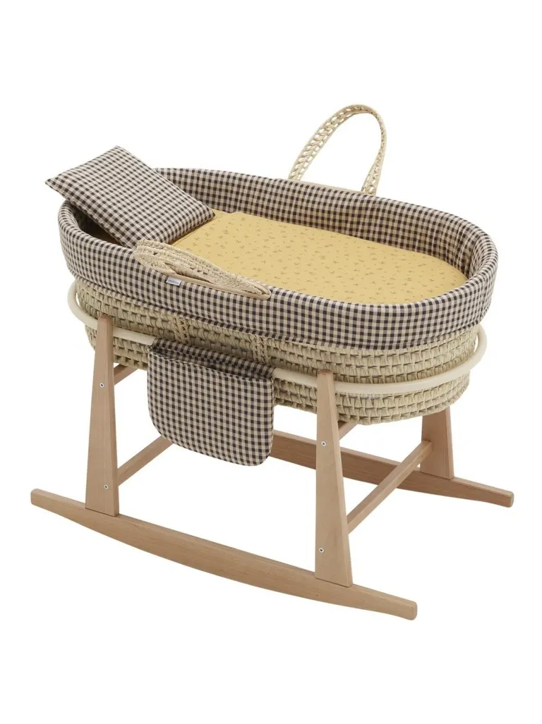 MOISES BEBE MIO CUCO + PATAS LANSING FLOWER MUSTARD/VICHY 49x80x61 CM