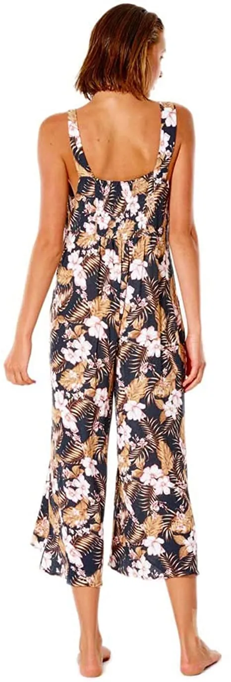 Mono largo RIP CURL con tirantes para mujer Playabella Black Ref. GDRMD9 negro flores multicolor