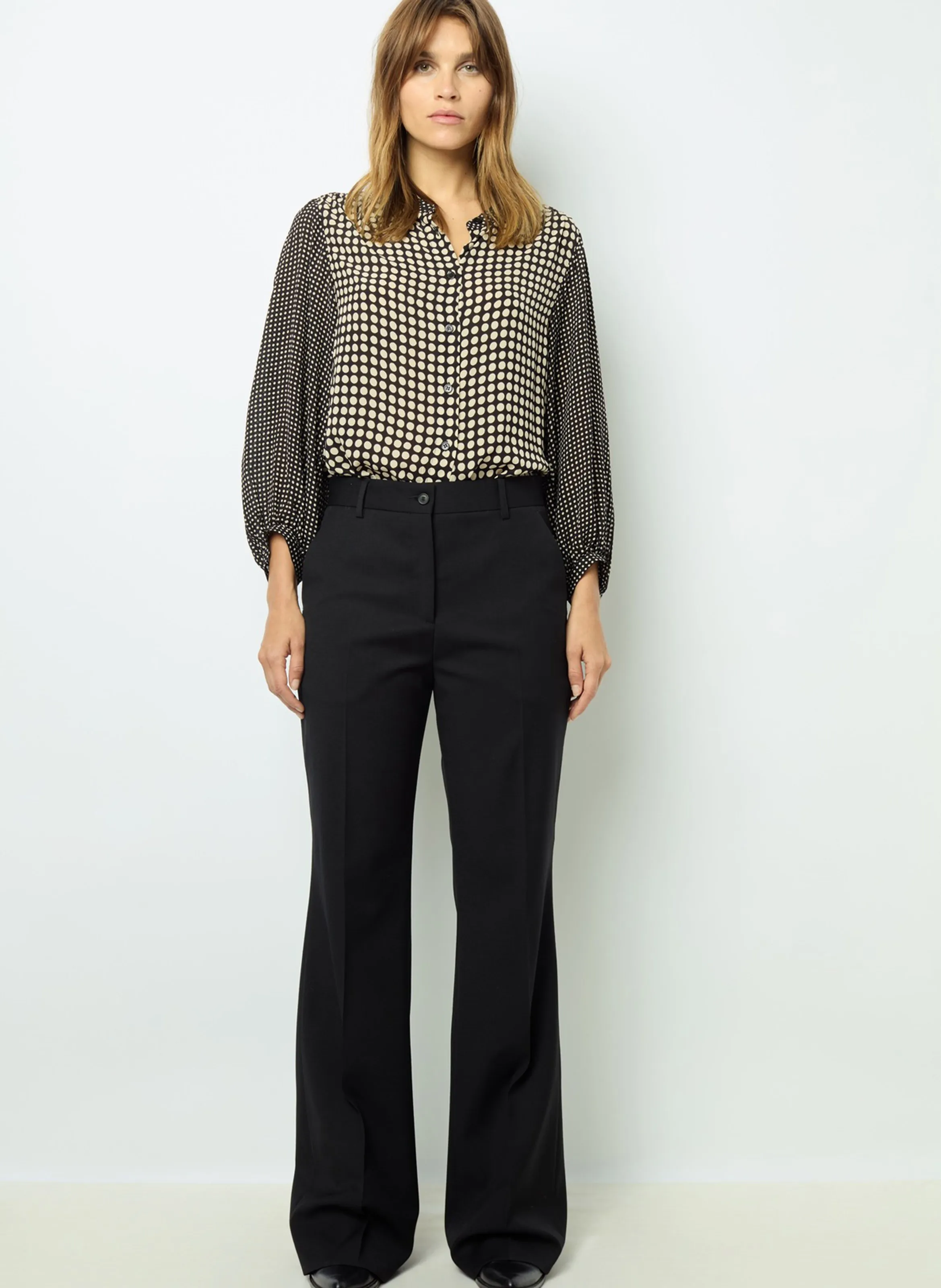 NEESA  PANTALóN DE SASTRE DE MEZCLA DE LANA EN NEGRO