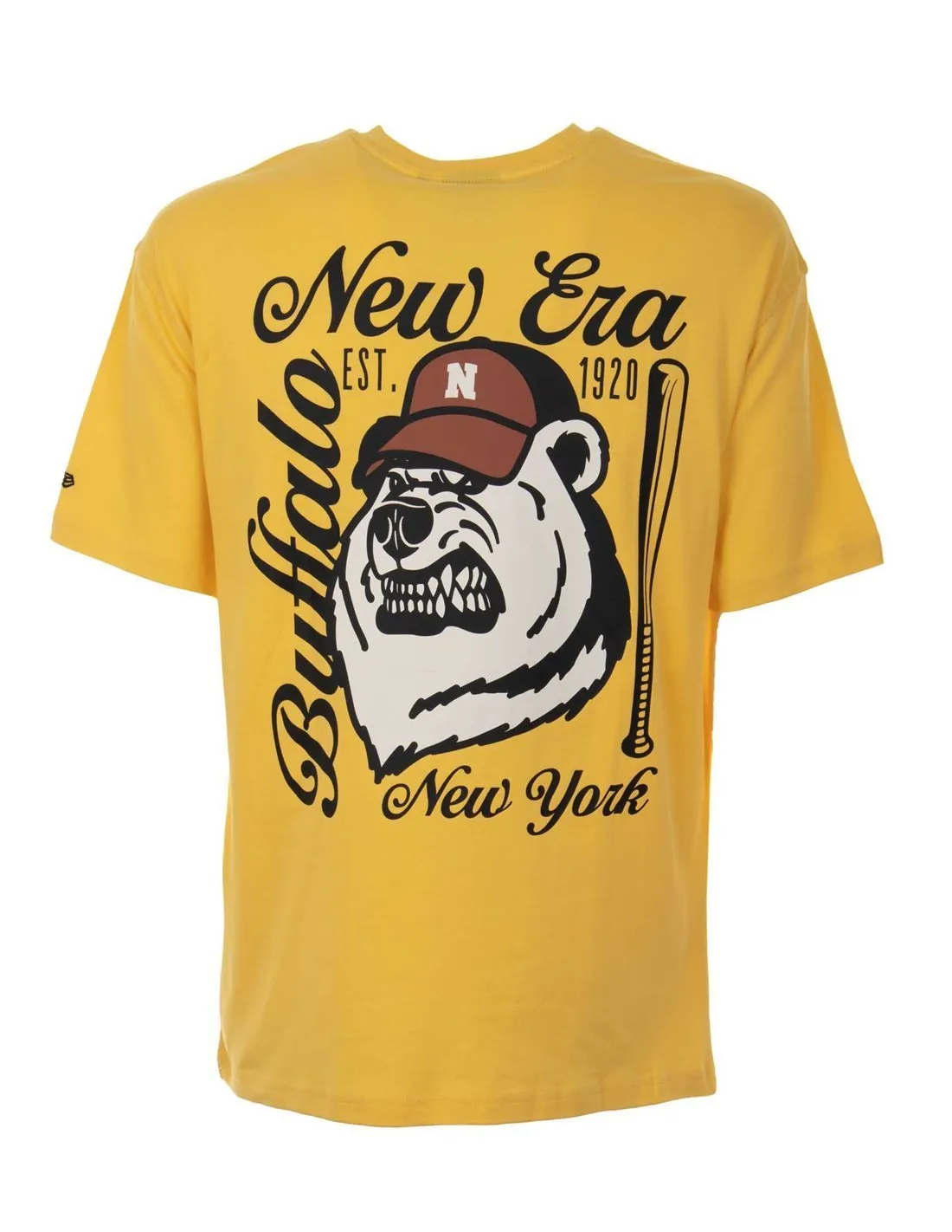 NEW ERA  CAMISETA AMARILLA HERITAGE BEAR GRAPHIC HOMBRE