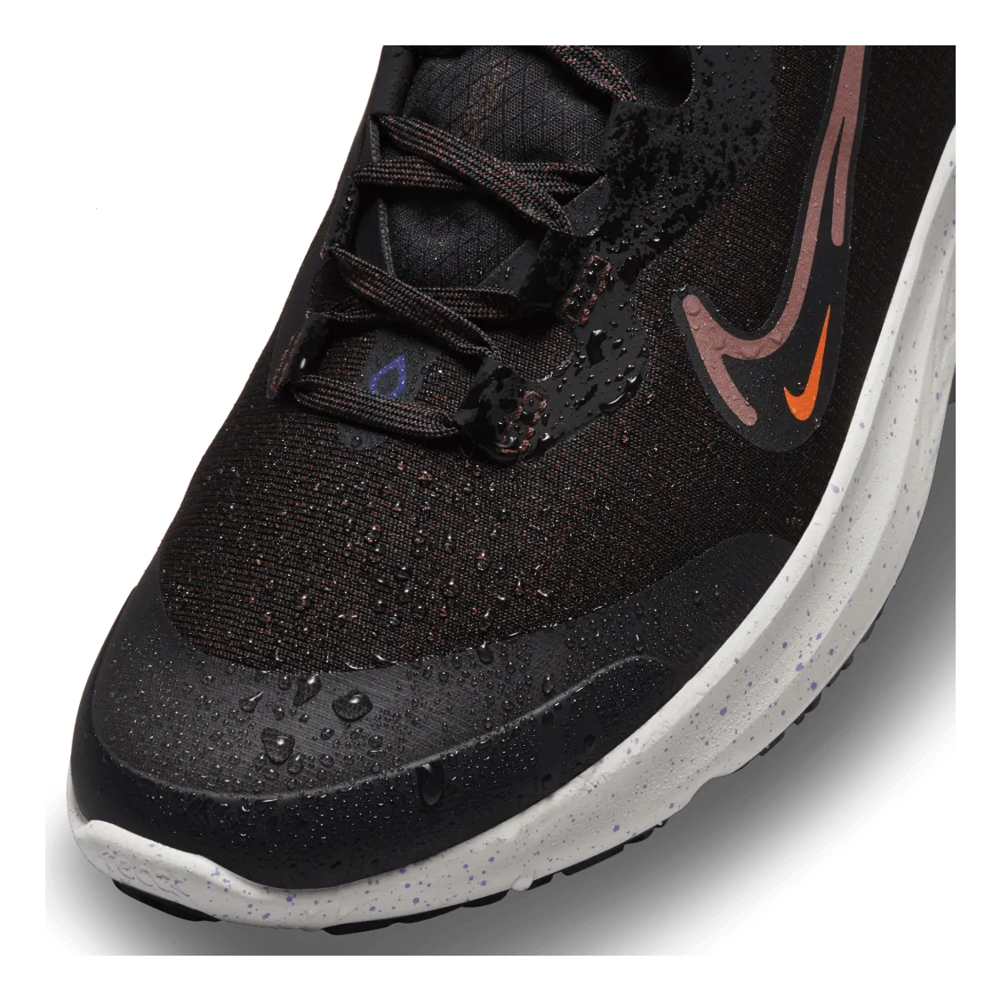 NIKE REACT MILER 2 SHIELD MEN'S RUN BLACK/REDSTONETOTAL ORANGEIN