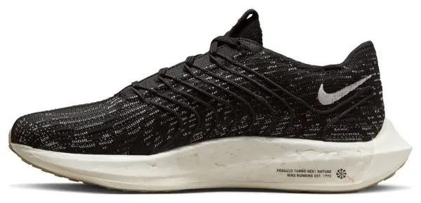 Nike Zapatillas de running Nike Pegasus Turbo Flyknit Next Nature Negro Blanco