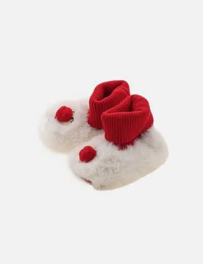 NoName Zapatillas papa noel pelo