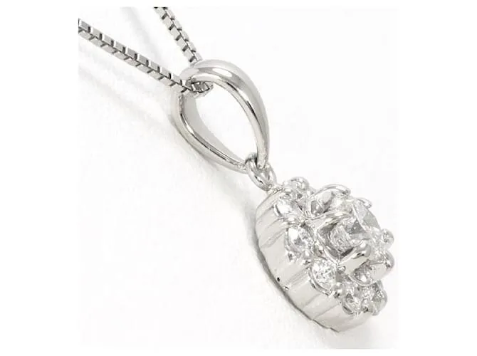 Otras joyas & Other Stories Collar de platino PT900 PT850 con diamante en perfectas condiciones Plata 
