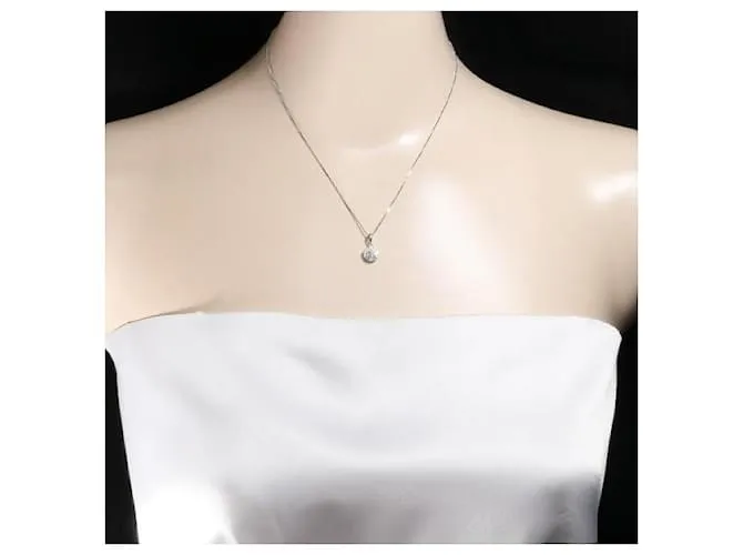 Otras joyas & Other Stories Collar de platino PT900 PT850 con diamante en perfectas condiciones Plata 