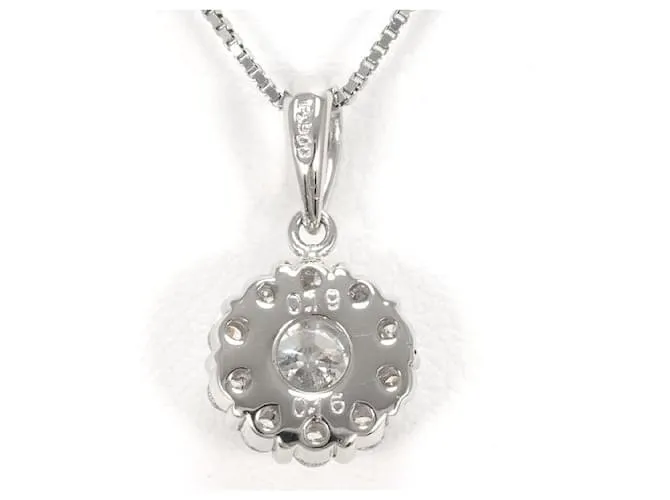 Otras joyas & Other Stories Collar de platino PT900 PT850 con diamante en perfectas condiciones Plata 