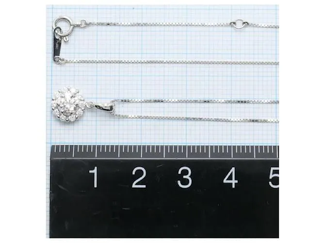 Otras joyas & Other Stories Collar de platino PT900 PT850 con diamante en perfectas condiciones Plata 