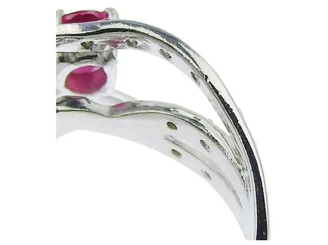 OTRAS JOYAS & OTHER STORIES PLATINO PT SIN MARCA900 ANILLO CON 0.57CT RUBY Y 0.15CT DIAMOND (TAMAñO 12) PARA MUJERES  PRELO