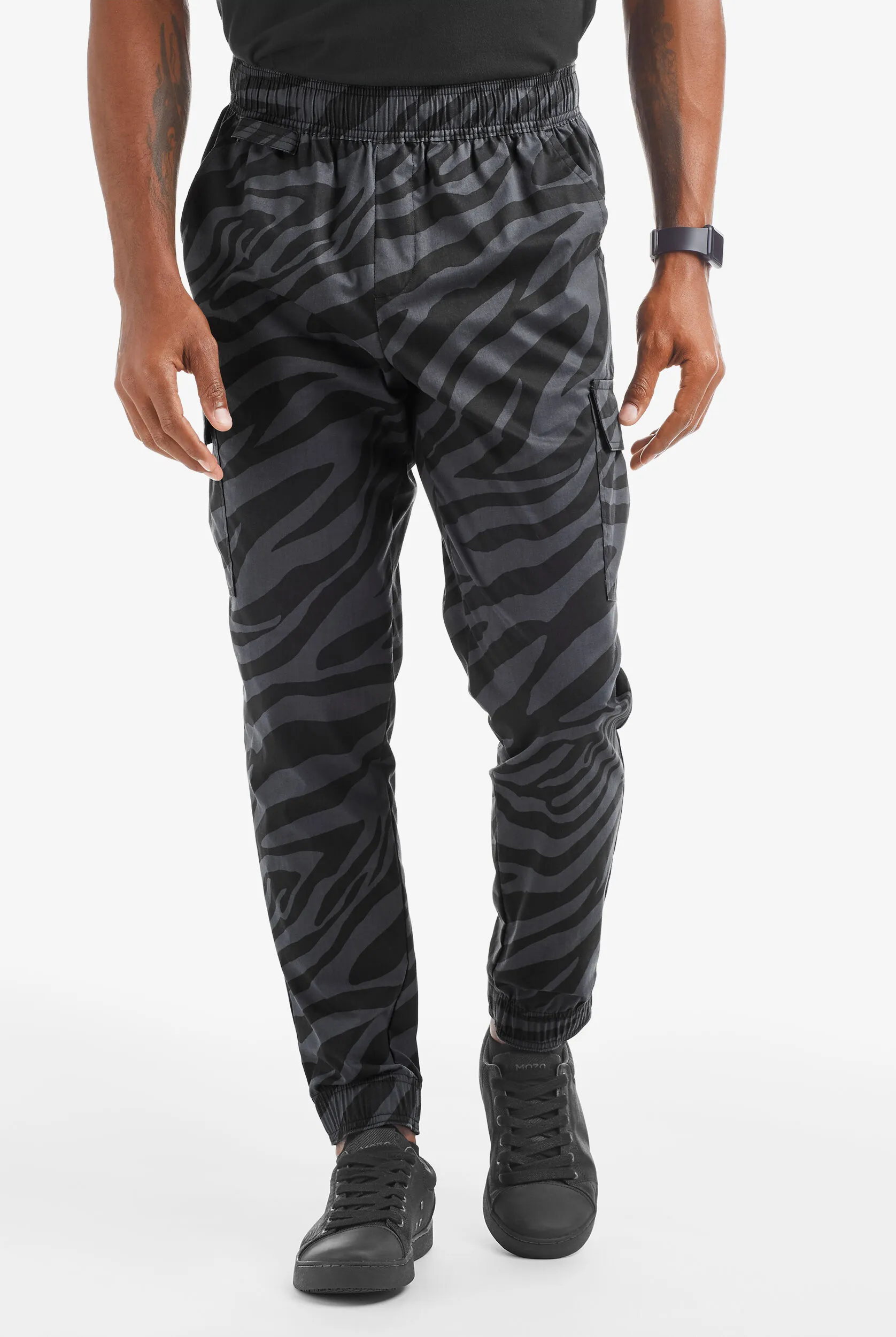 Pantalón de chef CHEF 360 Zebra STRETCH con 7 bolsillos para hombre