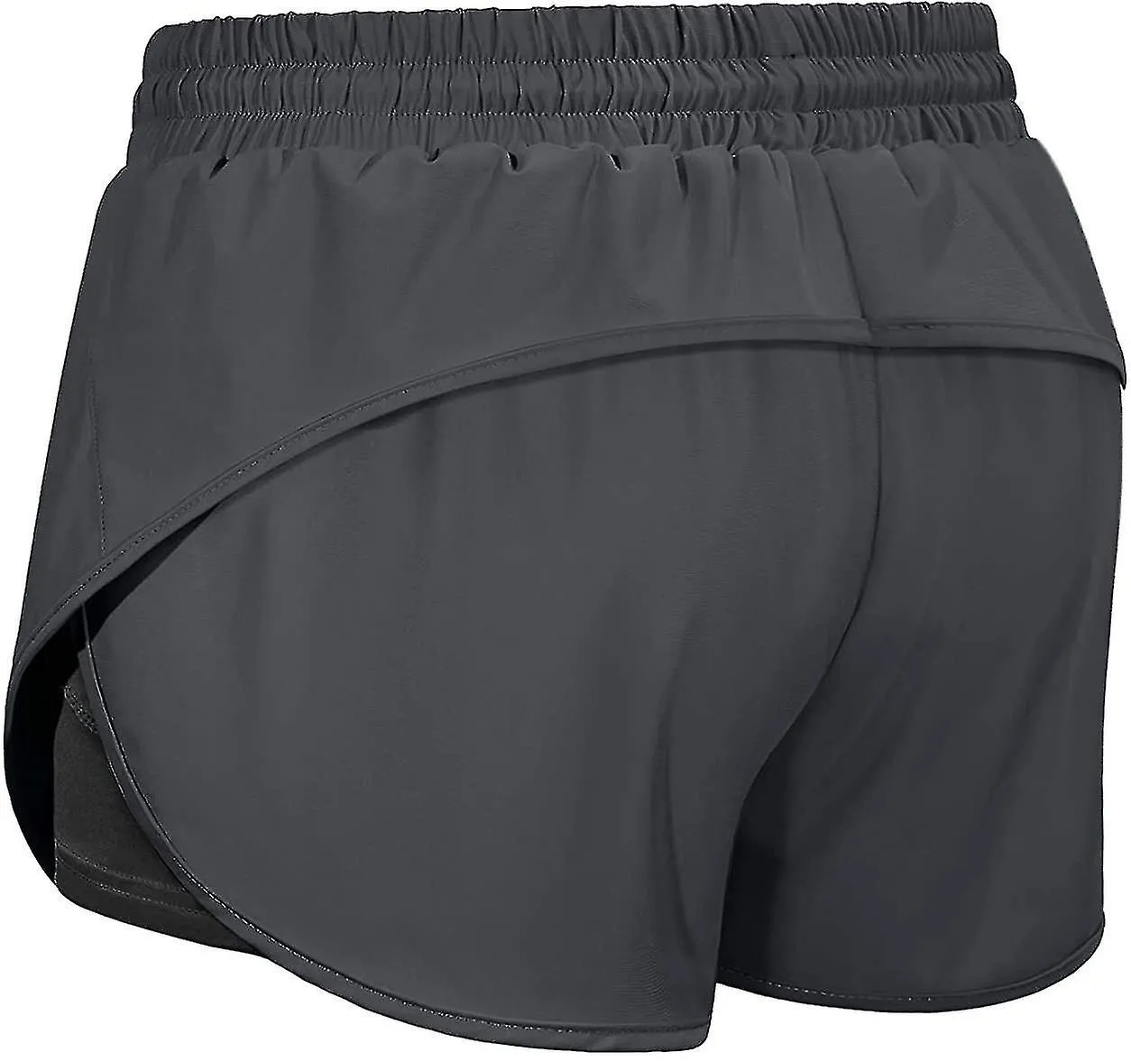 Pantalones cortos deportivos de cintura con cordón para mujer forrados dentro del bolsillo