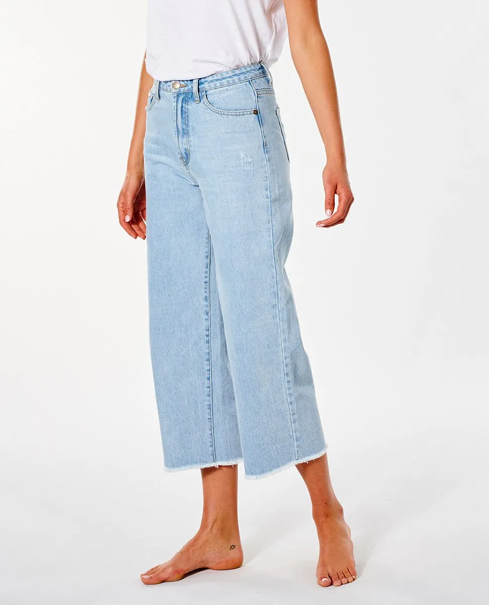Pantalón vaquero RIP CURL para Mujer pierna ancha parrows Crop Light Blue Ref. GDEAE9 azul