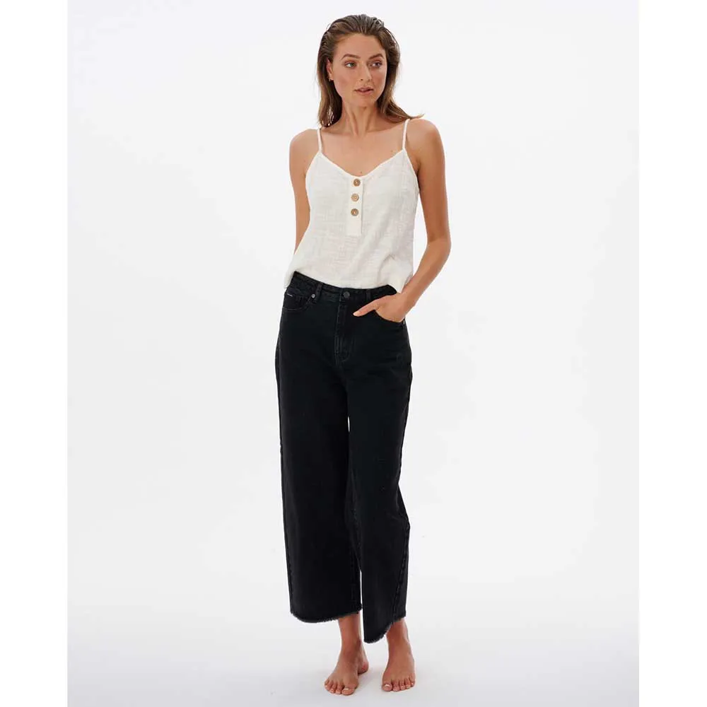 PANTALóN VAQUERO RIP CURL PARA MUJER PIERNA ANCHA SPARROWS CROP WIDE LEG REF. GDEAE9 WASHED BLACK NEGRO