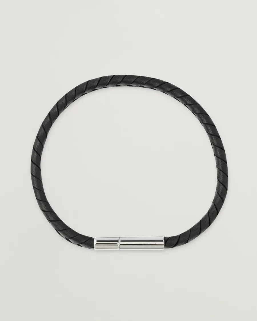 Paul Smith Two Tone Leather Bracelet Black
