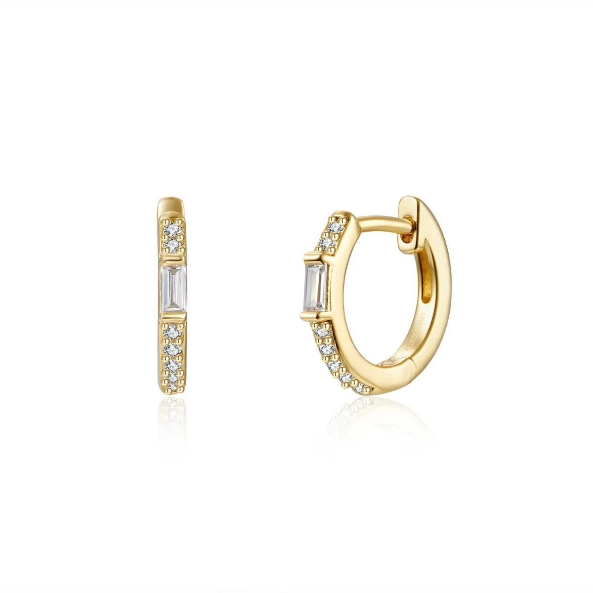 Pendientes en Plata de ley Aro Sila Gold