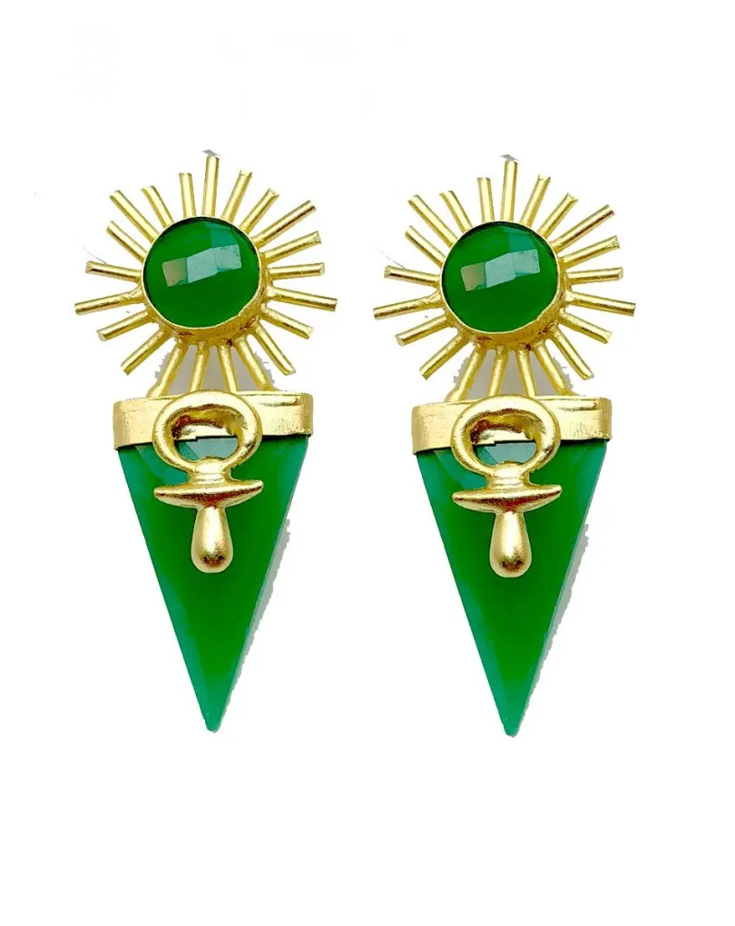 PENDIENTES MUJER DE DISEÑO Y PIEDRAS SEMIPRECIOSAS