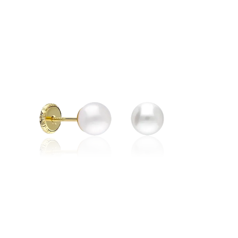 PENDIENTES "SINGLE PEARL" ORO 18k PERLAS CULTIVADAS
